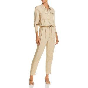 Equipment Femme Womens Armeria Jumpsuit Pleated Tie Waist Safari 10 NWT